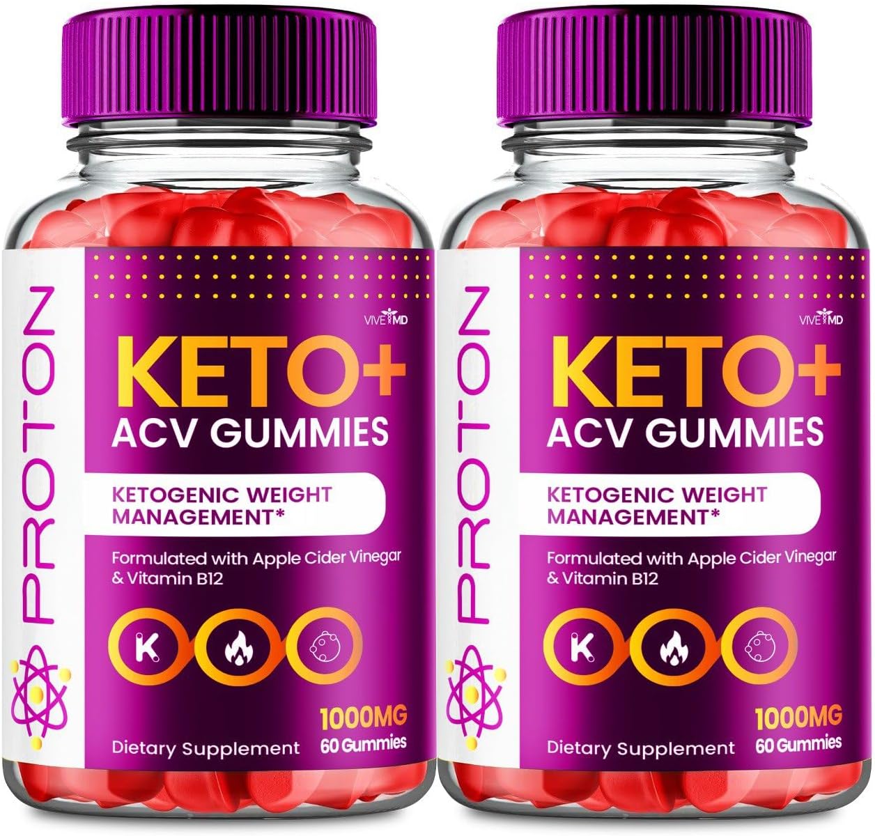 Proton Keto ACV Gummies Advanced Weight Management, Protein Keto ACV Gummies, Proton Keto Plus Gummies with Apple Cider Vinegar Supplement 1000mg, Proton Keto+ACV Gummies Reviews (2 Pack)
