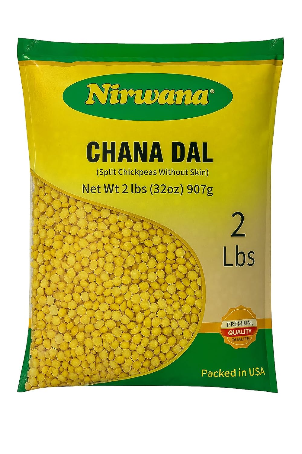 Split Chickpeas (Chana Dal) – Premium Quality for Cooking, Soups, Stews & Salads – Pantry Staple for Meals Ready to Eat – 2lb