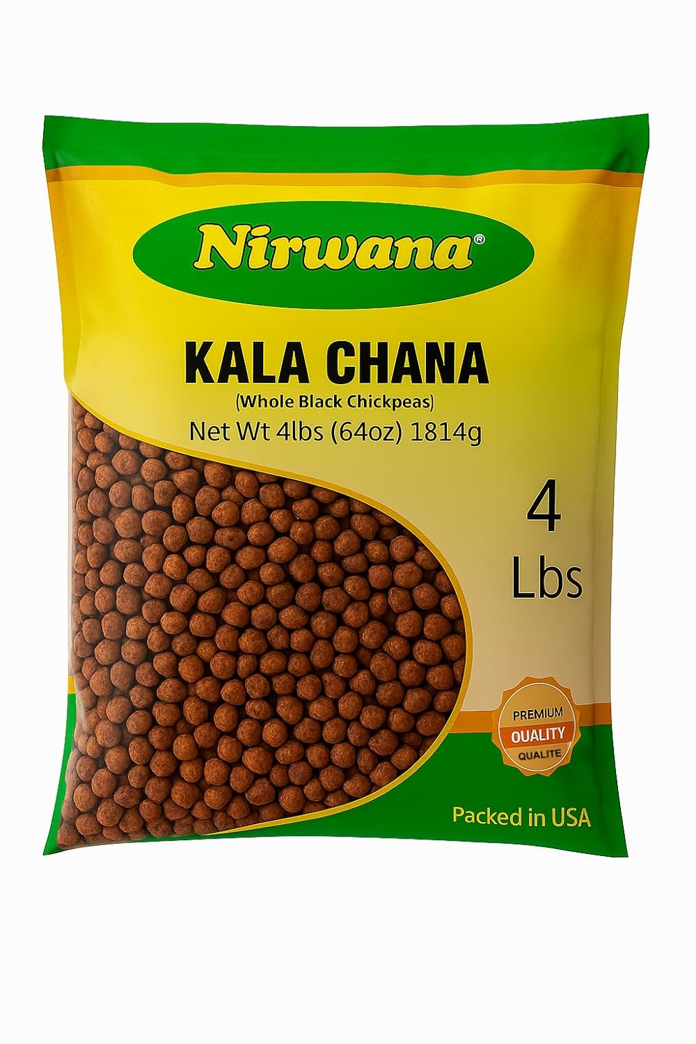 Black Chickpeas (Kala Chana) – Premium Dry Garbanzo Beans for Cooking, Snacking & Meal Prep – High Fiber Pantry Staple 64 oz