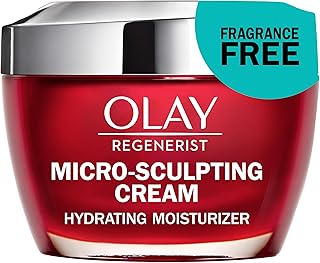 Olay Face Moisturizer, Regenerist Micro-Sculpting Cream for Women, Fragrance-Free - Hydrating, Anti-Aging, Anti-Wrinkle, Firming Skin Care - Hyaluronic Acid, Niacinamide, Amino Peptides, 1.7 Oz