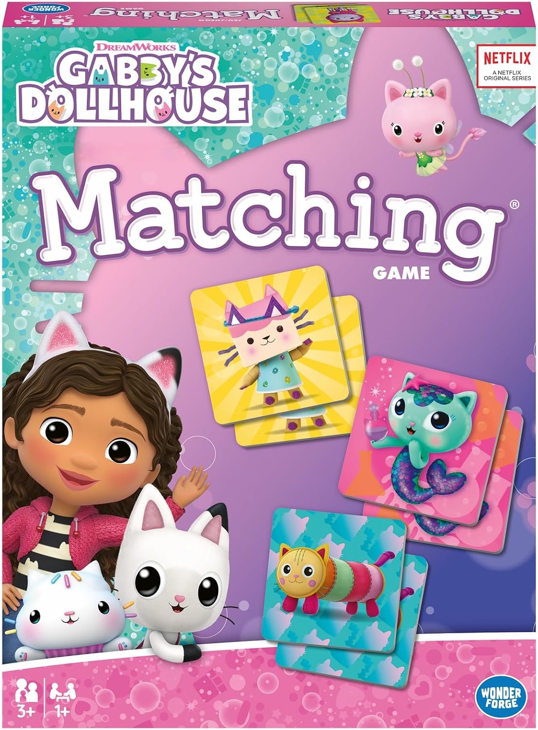 Wonder Forge Gabby’s Dollhouse Matching Game | Build Focus and Memory with Gabby, Pandy Paws, and More | Fun and Engaging Activity for Kids Ages 3+