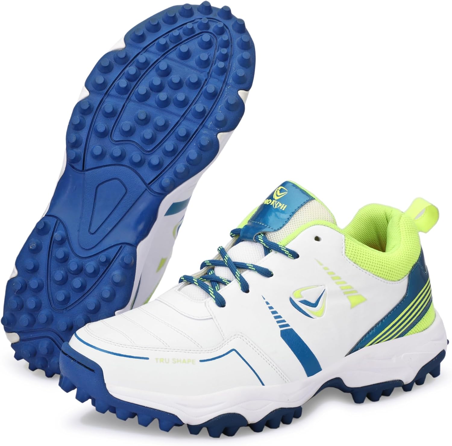 PRO KVH Lightweight Cricket Shoes for Men | Rubber Spikes | Water-Resistant | All-Round Performance Footwear for Outdoor and Field Sports