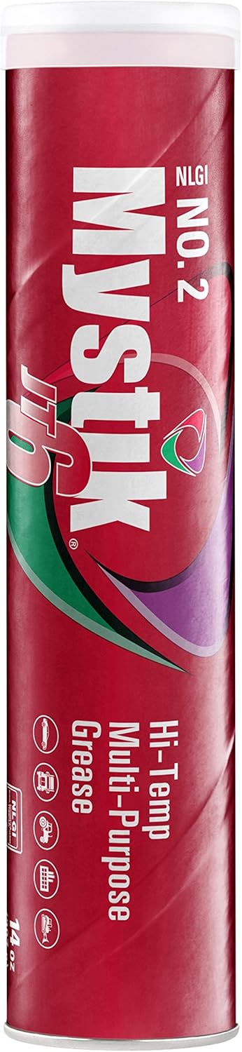 Mystik 665005002080 JT-6 Multi-Purpose Hi-Temp Grease Cartridge, 14 oz (Pack of 10)