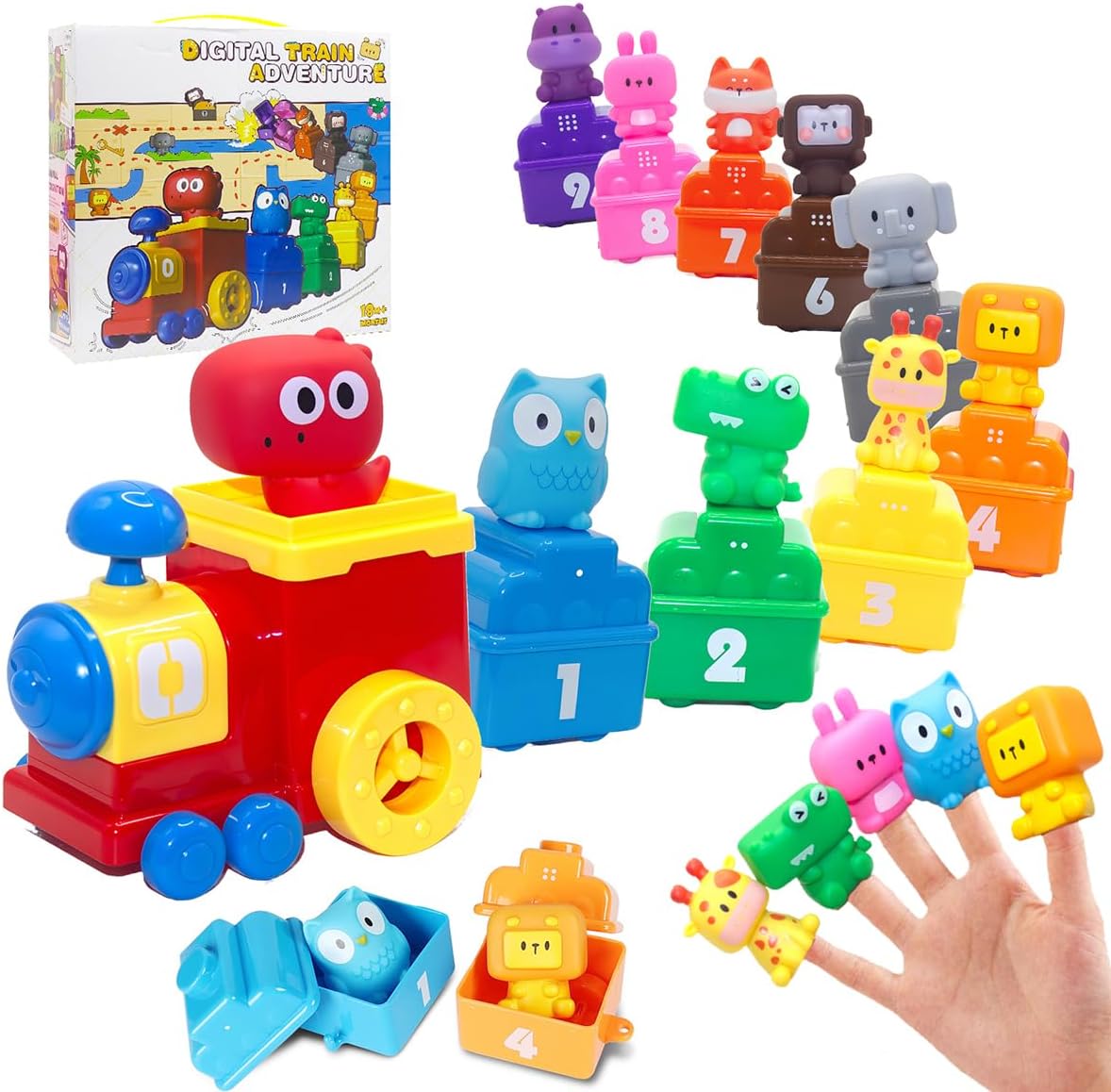 Toy Train for Toddlers 1-3 Years Old Gifts, Counting, Matching & Sorting Montessori Learning Toys Easter Christmas Birthday Gift for Boys and Girls