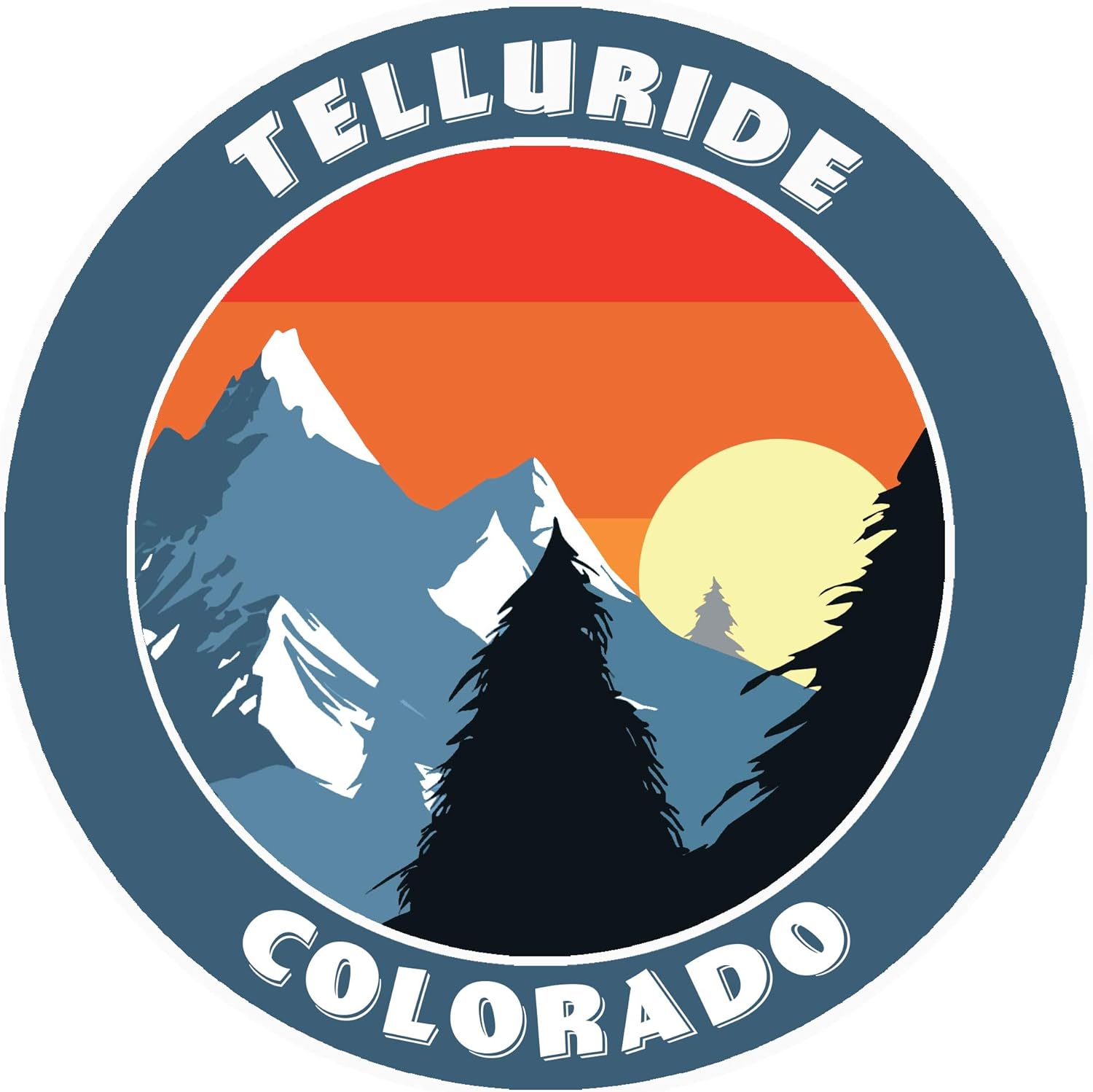 Telluride, Colorado Decorative Car Truck Decal Window Sticker Vinyl Die-Cut Wildlife Travel Adventure Vacation Tourist Souvenir