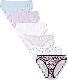 Amazon Essentials Women's Cotton High Leg Brief Underwear (Available in Plus Size), Multipacks