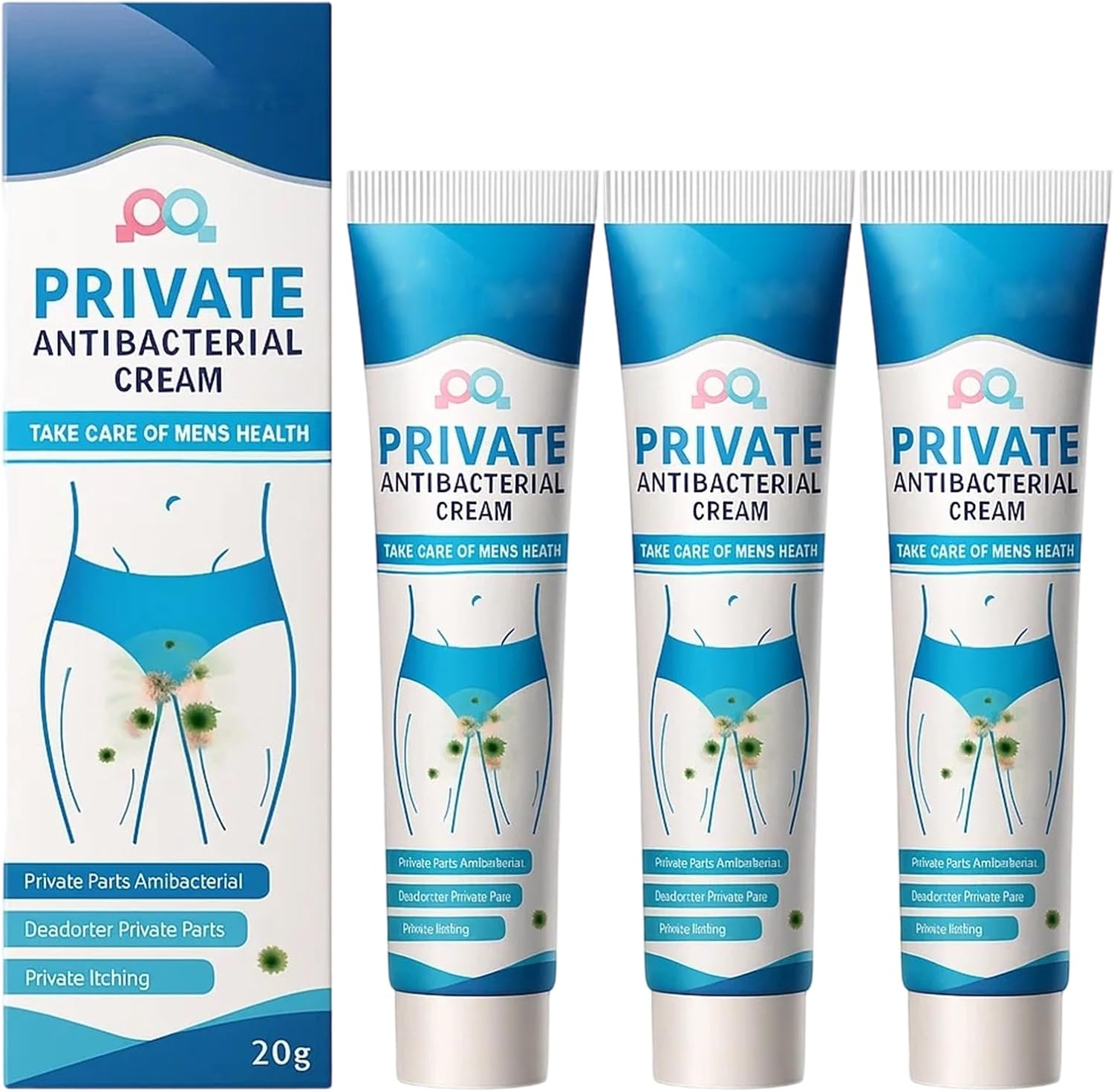 3 PCS Antifungal Cream, Jock Itch Cream Skin Care Ointment for Itch Relief and Fungal Prevention, 20g Per Tube for Itching Women and Men