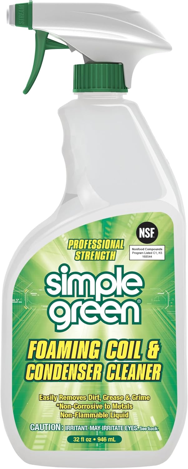 Simple Green Foaming Coil & Condenser Cleaner, 32 Fl Oz, HVAC & AC Cleaner