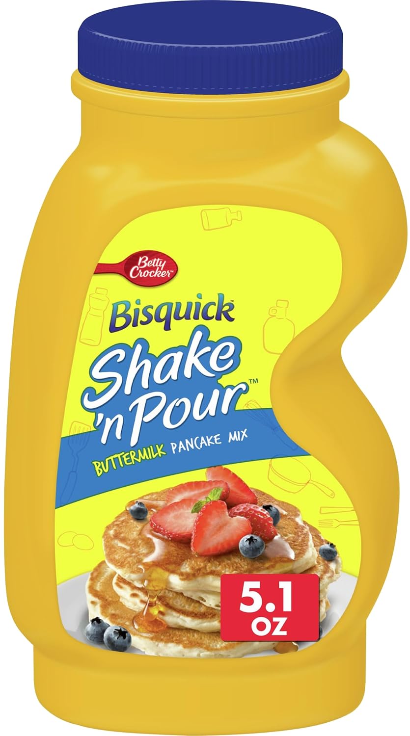 Betty Crocker Pancake And Baking Mix Shake And Pour, 5.1000-Ounce Containers (Pack of 12)