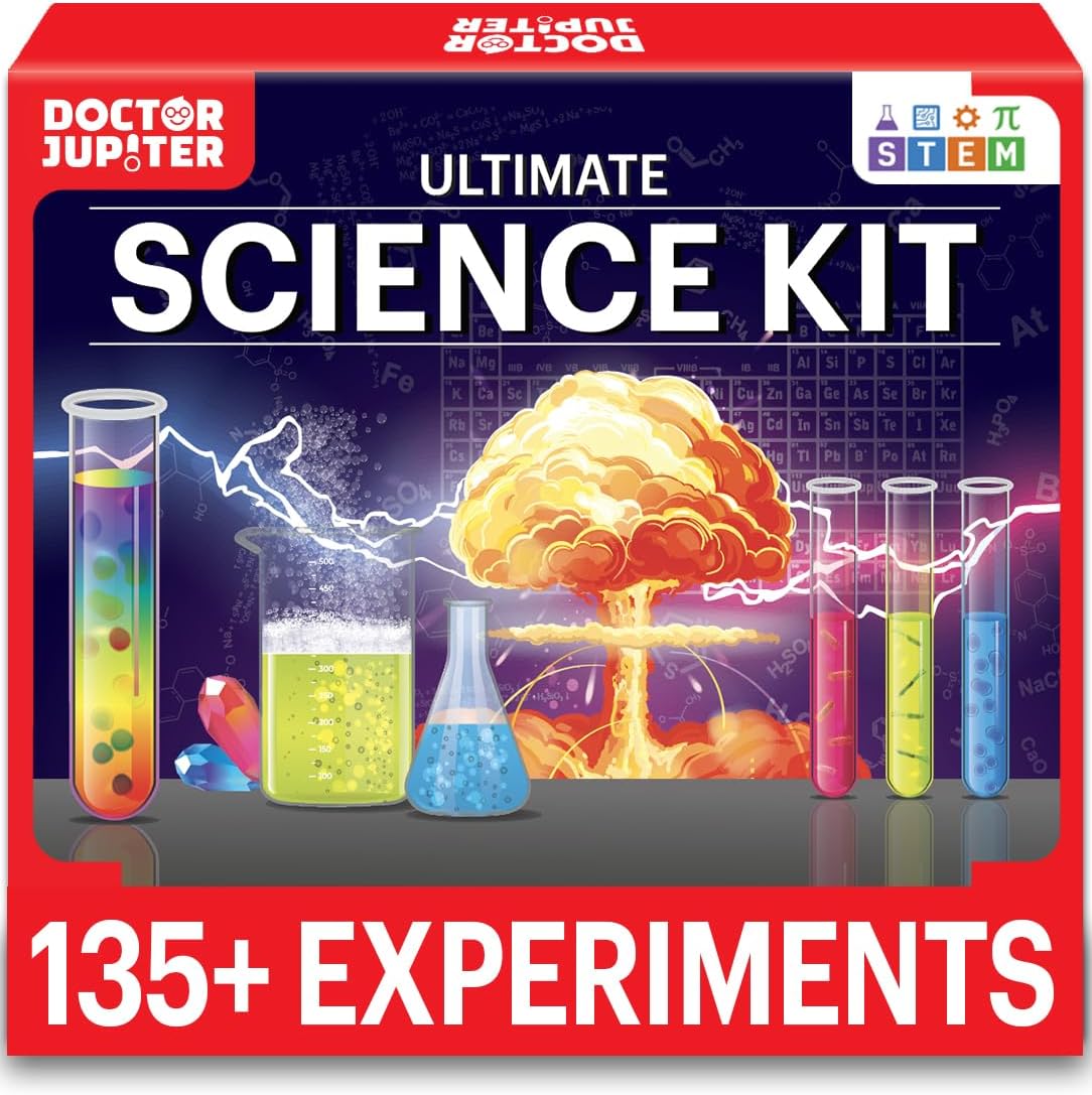 Doctor Jupiter Science Kit for Kids Ages 8-9-10-11-12-13-14| Birthday Gift Ideas for Boys & Girls 8+ Years Old | STEM Toy with 135+ Experiments| Learning & Educational Kits