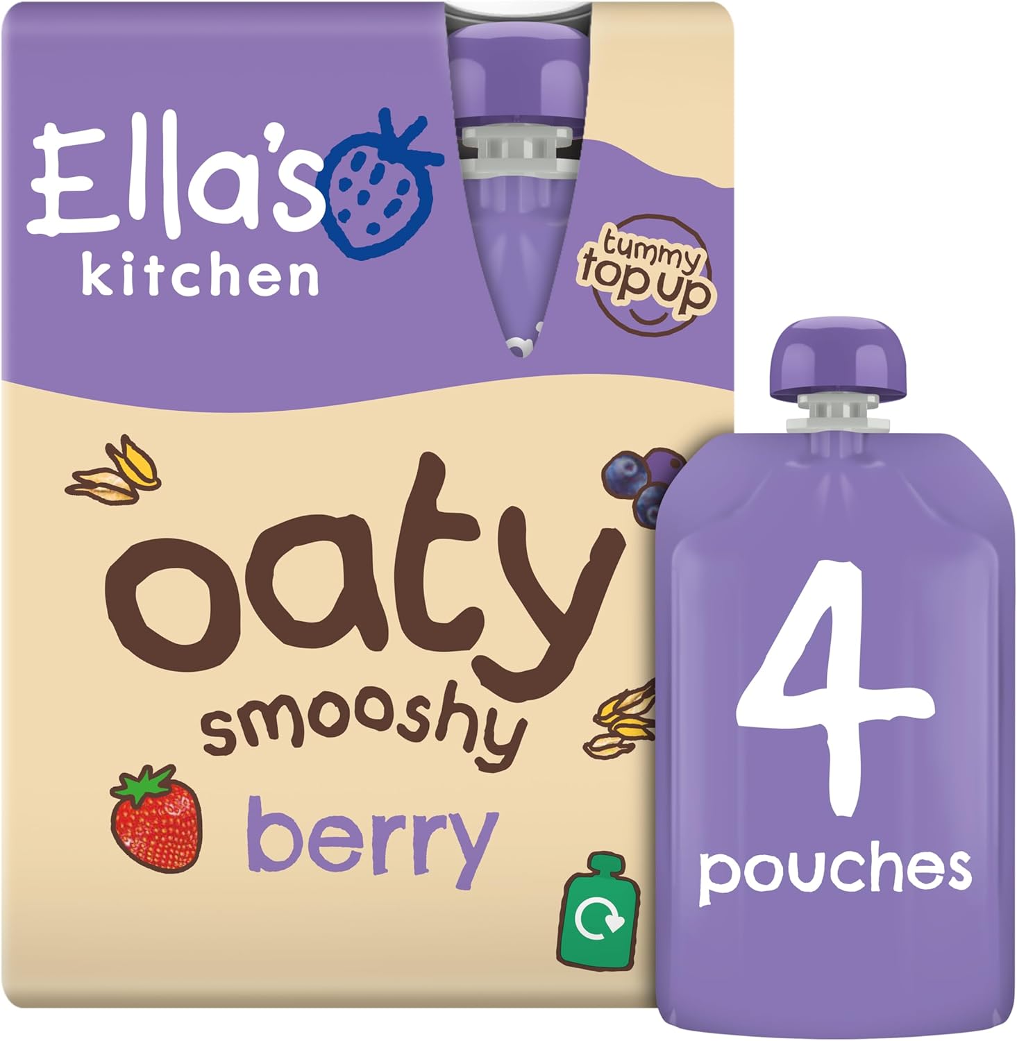 Ella's Kitchen Berry Oaty Smooshy 4 x 90g