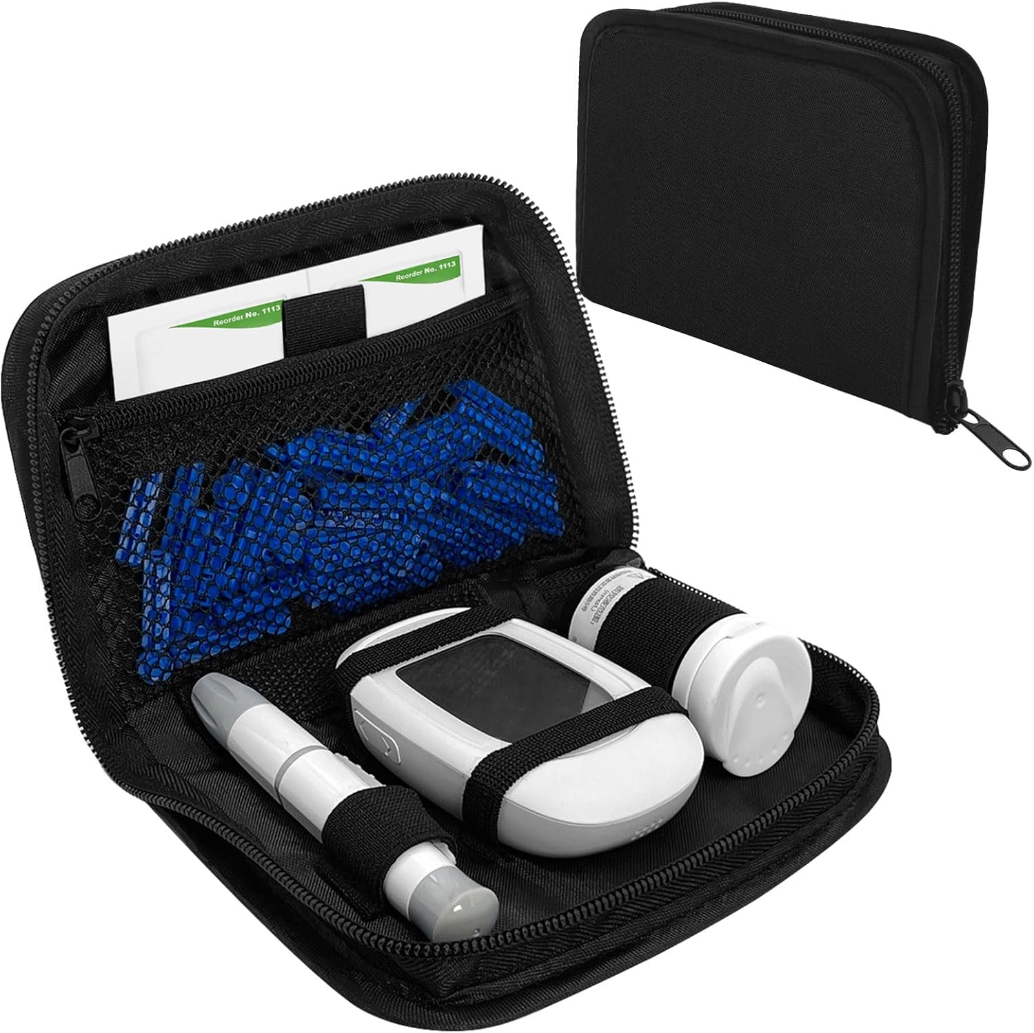 Diabetes Supply Case, Diabetic Organizer Carrying Case Kit, Portable Diabetes Testing Kit Case, Blood Glucose Meter Storage Bag
