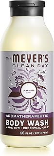 MRS. MEYER'S CLEAN DAY Moisturizing Body Wash for Women and Men, Biodegradable Shower Gel Formula Made with Essential Oils, Lavender, 16 oz