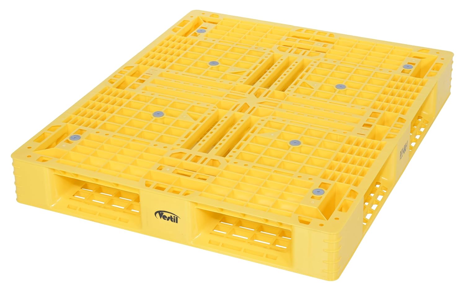 Vestil PLP2-4840-YELLOW High Density Polyethylene Pallet 39-3/8 In. x 47-3/8 In. x 6 In. 8000 Lb. Capacity Yellow