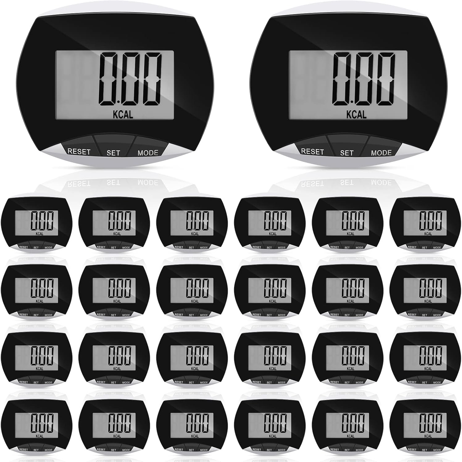 Weewooday Pedometer for Walking Steps and Miles Simple Pedometer Clip on with Large Digital Display Portable LCD Step Counter Bulk Gift for Women Men Adults