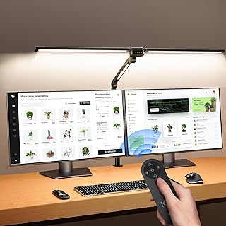 NGTeco LED Desk Lamp with 3 Light Bars, 39.3IN Eye Caring Desk Lamp with Flexible Adjustable Swing Arm, 1500LM Ultra Bright Architect Desk Light with Remote for Home Office Work Study Desktop Drawing
