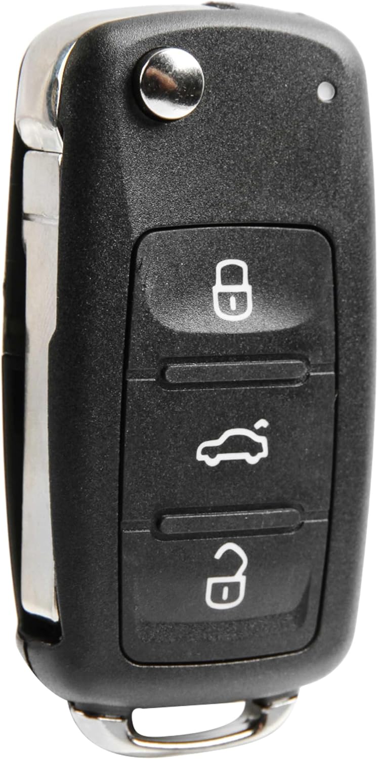 USARemote Key Fob Replacement Keyless Entry Remote for 2012 2013 2014 2015 2016 2017 2018 2019 2020 2021 Volkswagen Beetle Jetta Passat Tiguan 4-Button Flip Key (NBGFS93N, 5K0837202EC)