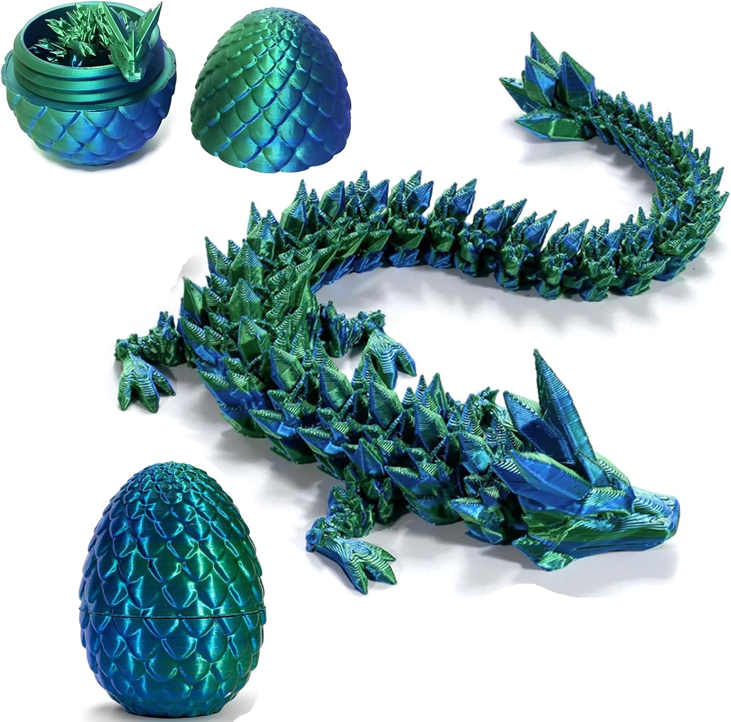 Varuotu 3D Printed Dragon Egg, Articulated Dragon, Home Desk Decor, Easter Surprise Dinosaur Eggs, Adults Fidget Toys for Autism/ADHD