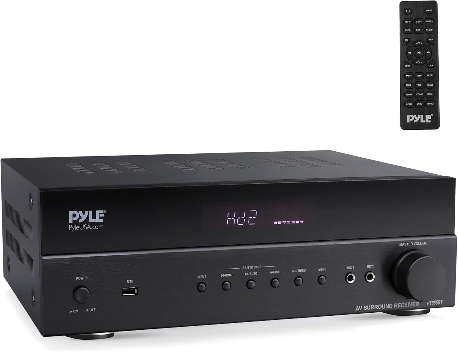 Pyle 5.2 Channel Hi-Fi Home Theater Receiver - 1000W MAX Wireless BT Surround Sound Stereo Amplifier System with 4k Ultra HD Support, MP3/USB/DAC/FM Radio, Ideal for Immersive Home Audio Experience