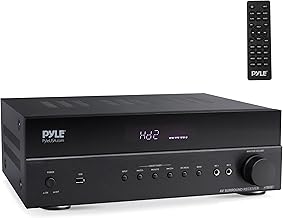 Pyle 5.2 Channel Hi-Fi Home Theater Receiver - 1000W MAX Wireless BT Surround Sound Stereo Amplifier System with 4k Ultra HD Support, MP3/USB/DAC/FM Radio, Ideal for Immersive Home Audio Experience