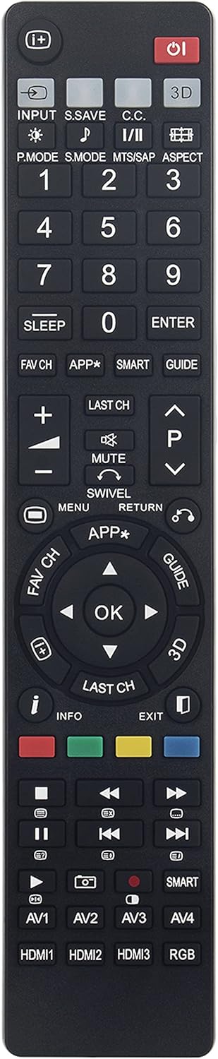 Replace Remote Control fit for Hitachi Plasma TV P42H401 P50H401A Sub Remote CLE-998 CLE-967 CLU-49101S CLU-4997S CLU-4591AV CLE-984 CLE-966A CLE-957