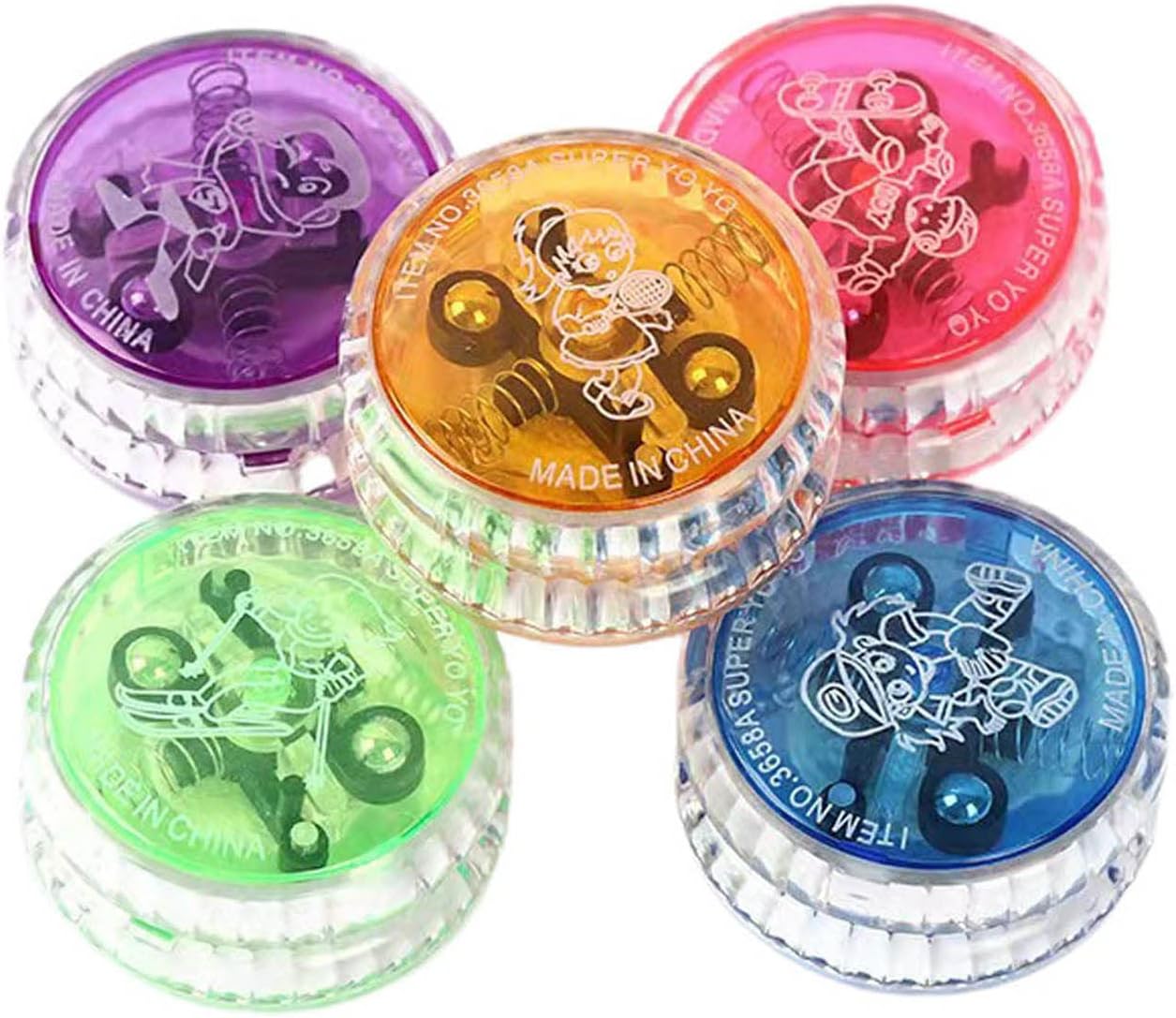 Classic Toy Glowing Ball Toy Children Boy Girl Party Activity String Ball Strong Bearing Toddler X'mas Gift Yo-yos For Beginners Yo-yos For Tricks Elastic String