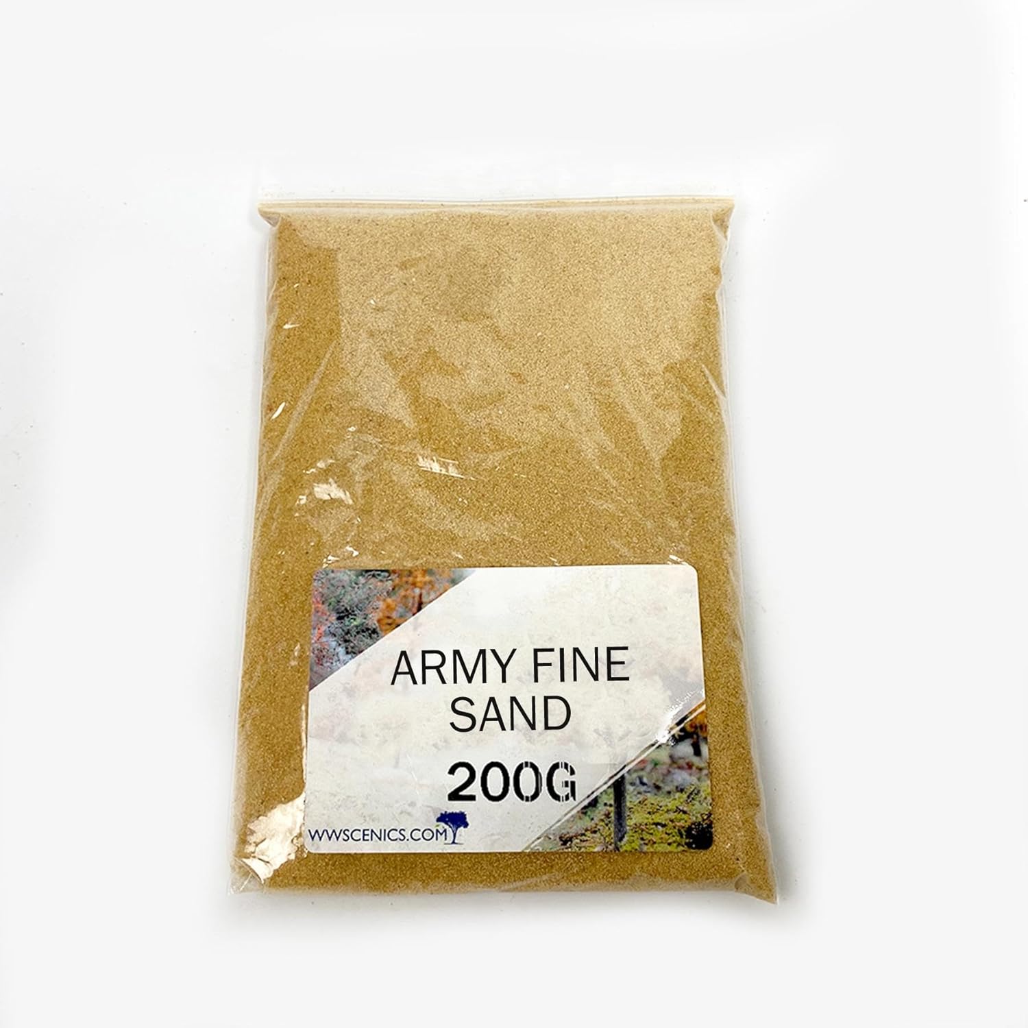 WWScenics Army Fine Model Sand | 200g Bag | Wargame Scenery & Basing Material