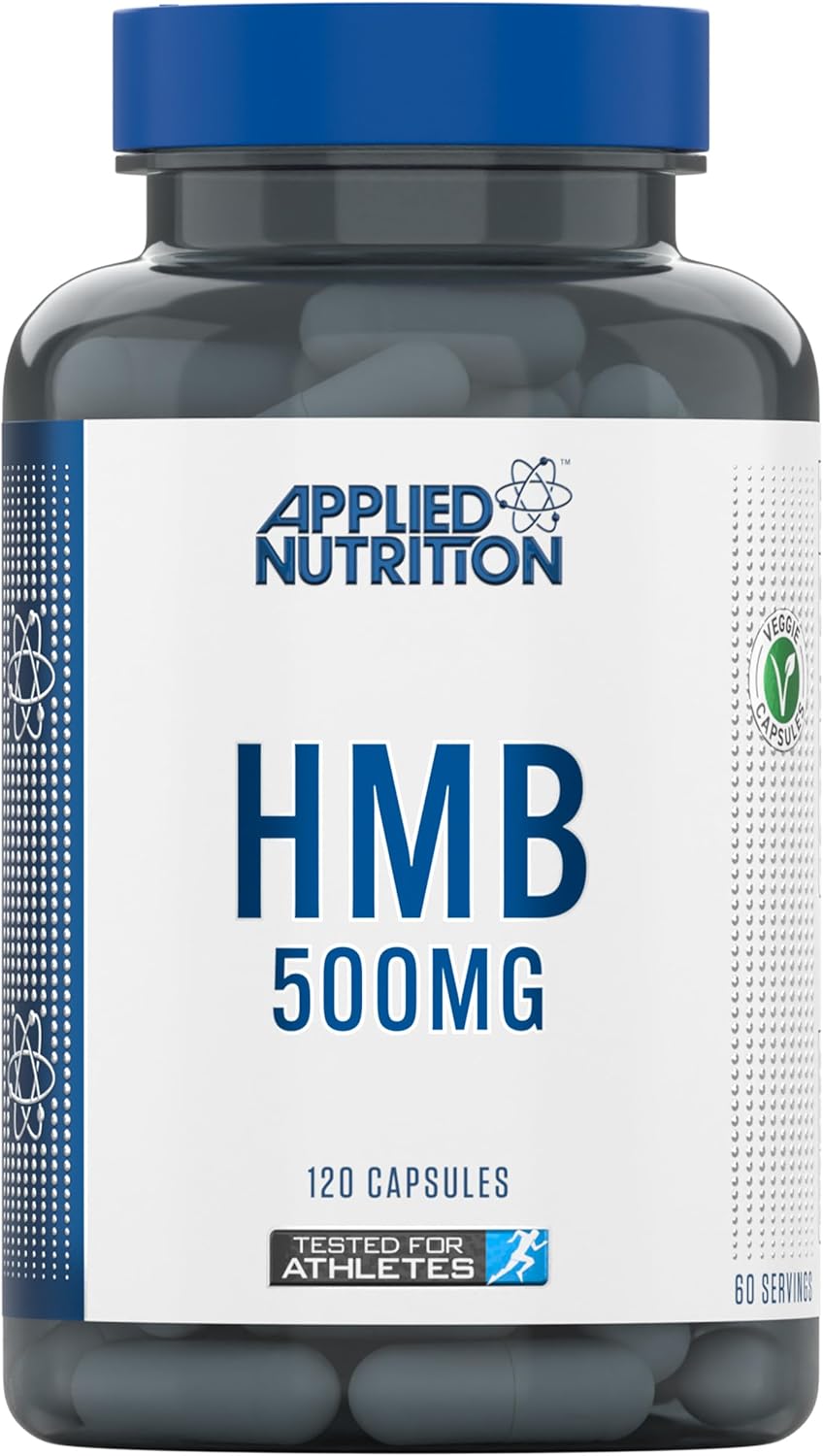 Applied Nutrition HMB Supplement - HMB 500mg Capsules, Metabolite of Leucine, for Muscle Growth & Repair (120 Capsules - 60 Servings)
