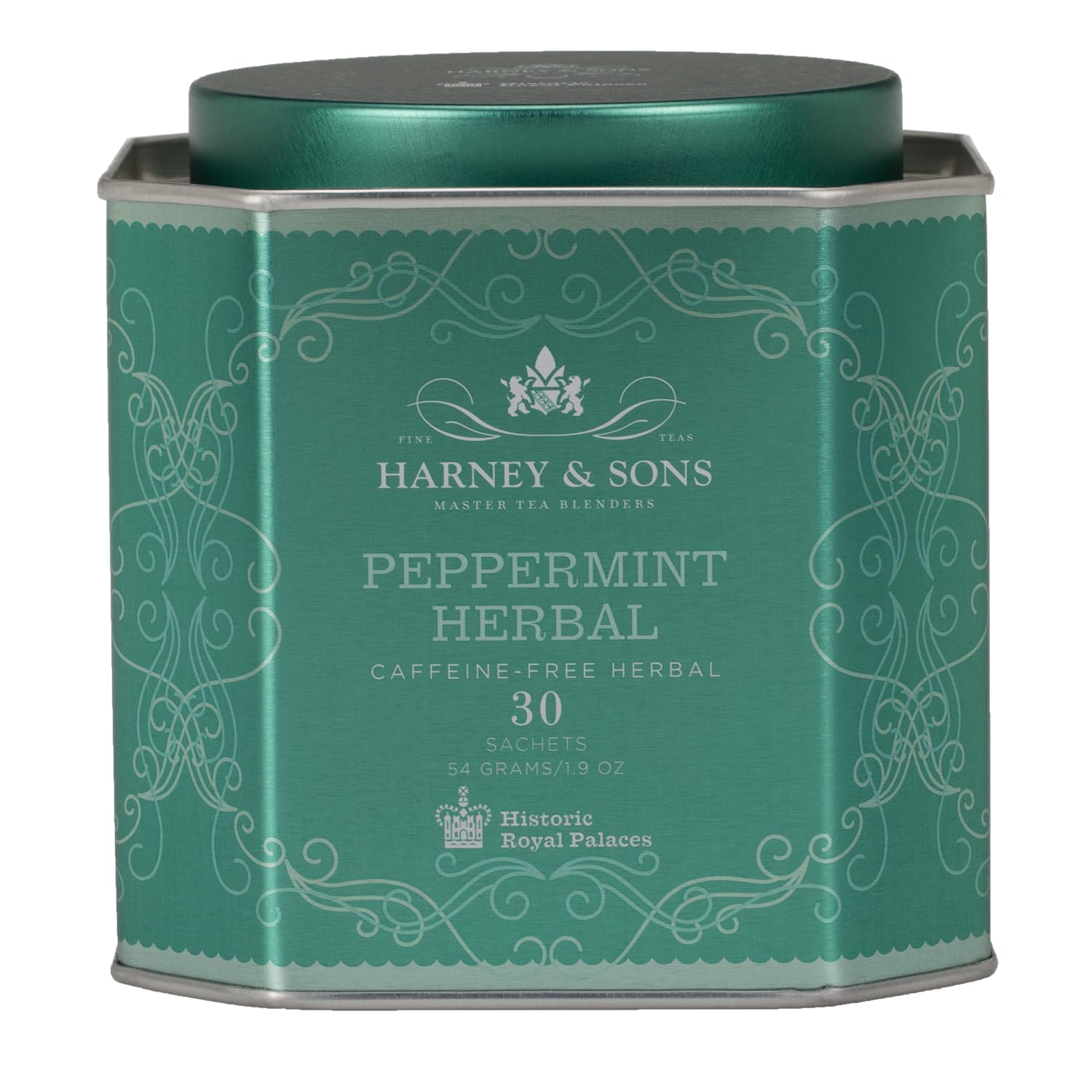 Harney & Sons Peppermint Herbal Tea in Sachets, Caffeine-Free Herbal, 30 Sachets