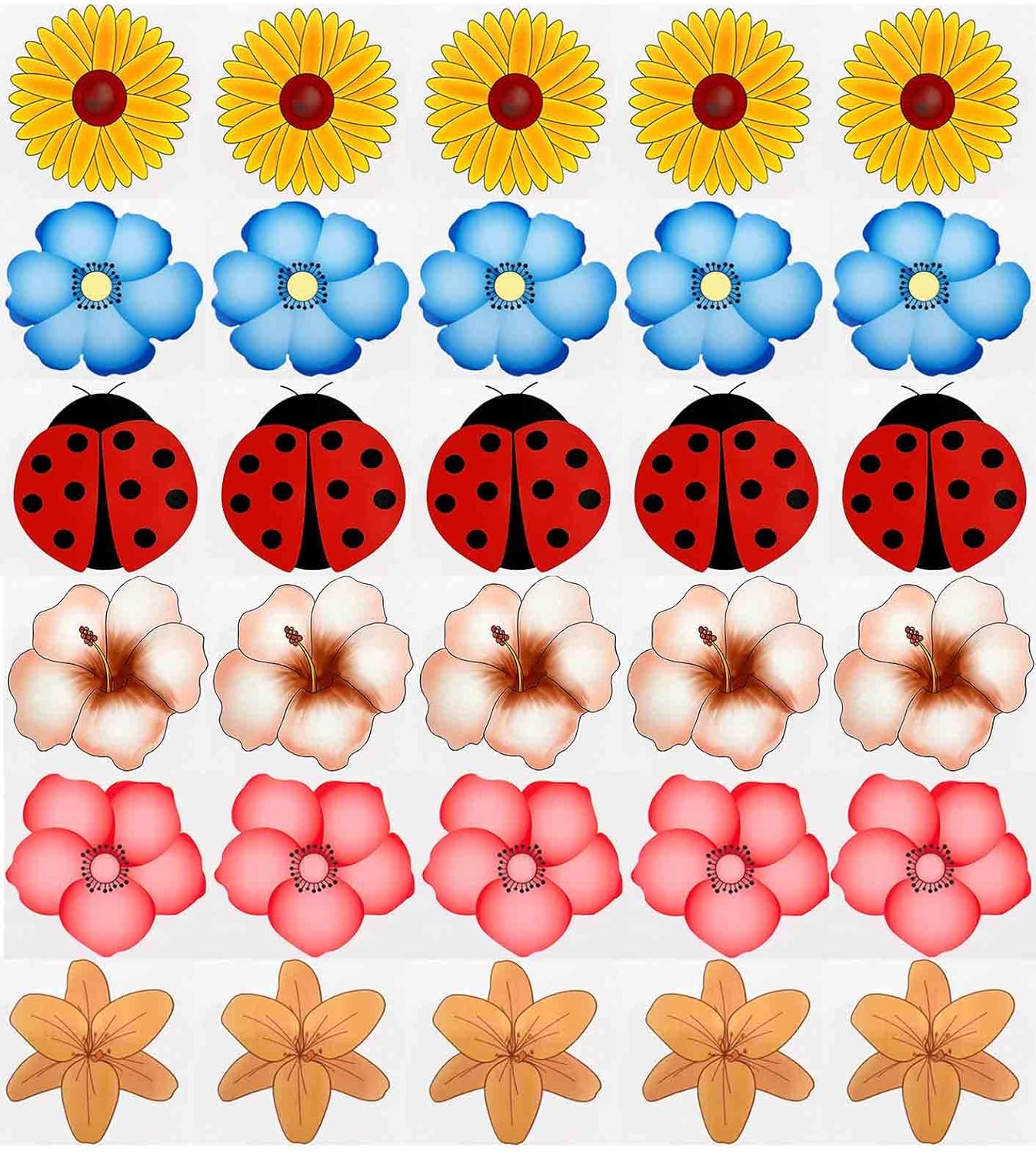 30PCS Window Fly Traps, Flies & Bug Window Fly Trap, Fly Trap Killer Stickers, Floral Pattern Design Sticky Fly Catcher for Indoor Houseflies Fly Gnat