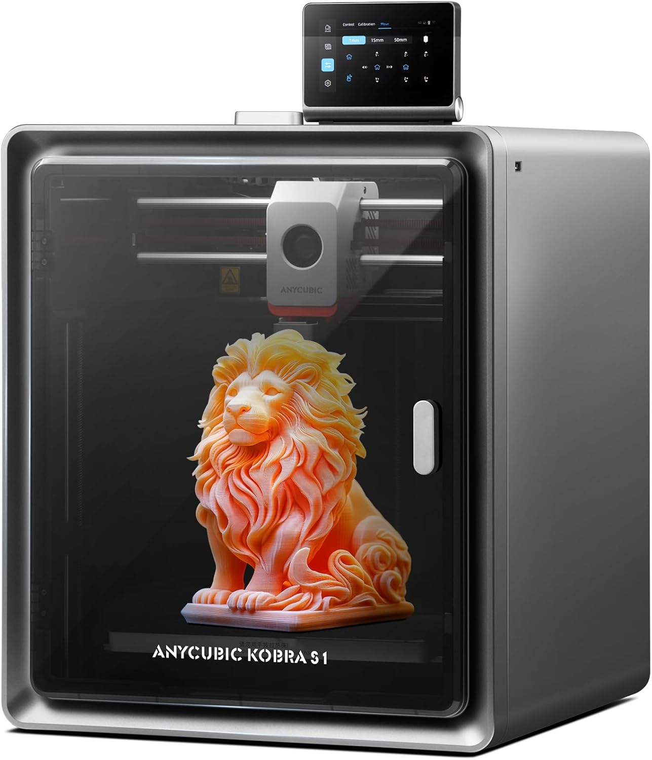 Anycubic Kobra S1 3D Printer Only, Support Multi Color Printing Needs ACE Pro, Max 600mm/s High Speed High Precision Anycubic App One-Click Printing Ultra-Quiet Printing 250 * 250 * 250mm