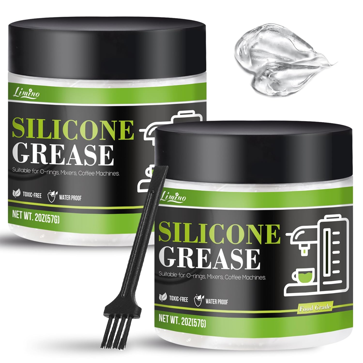 Silicone Grease - 114g Food Grade Silicone Lubricant for Kitchenaid Stand Mixer, Espresso Machine, Juicer - Waterproof Food Grease Sealant for Plumbers, Valve Rubber Seals, Faucet, O-Ring, Filters