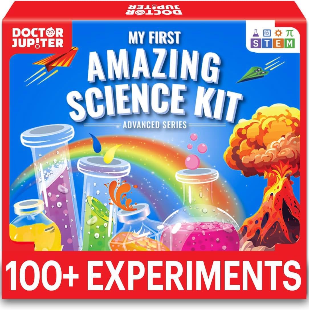 Doctor Jupiter My First Amazing Science Kit for Kids Ages 4+ | Birthday Gift Ideas for 4-5-6-7-8-9-10-11-12 Year Old Boys & Girls | STEM Learning & Educational Toys |Advanced Science Experiment Series