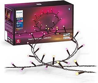 Philips Hue Indoor and Outdoor Decor 65-Foot Festavia String Lights - 250 Mini Color Changing Smart LEDs - Weatherproof - Control with Hue App - Works with Alexa, Google Assistant and Apple HomeKit