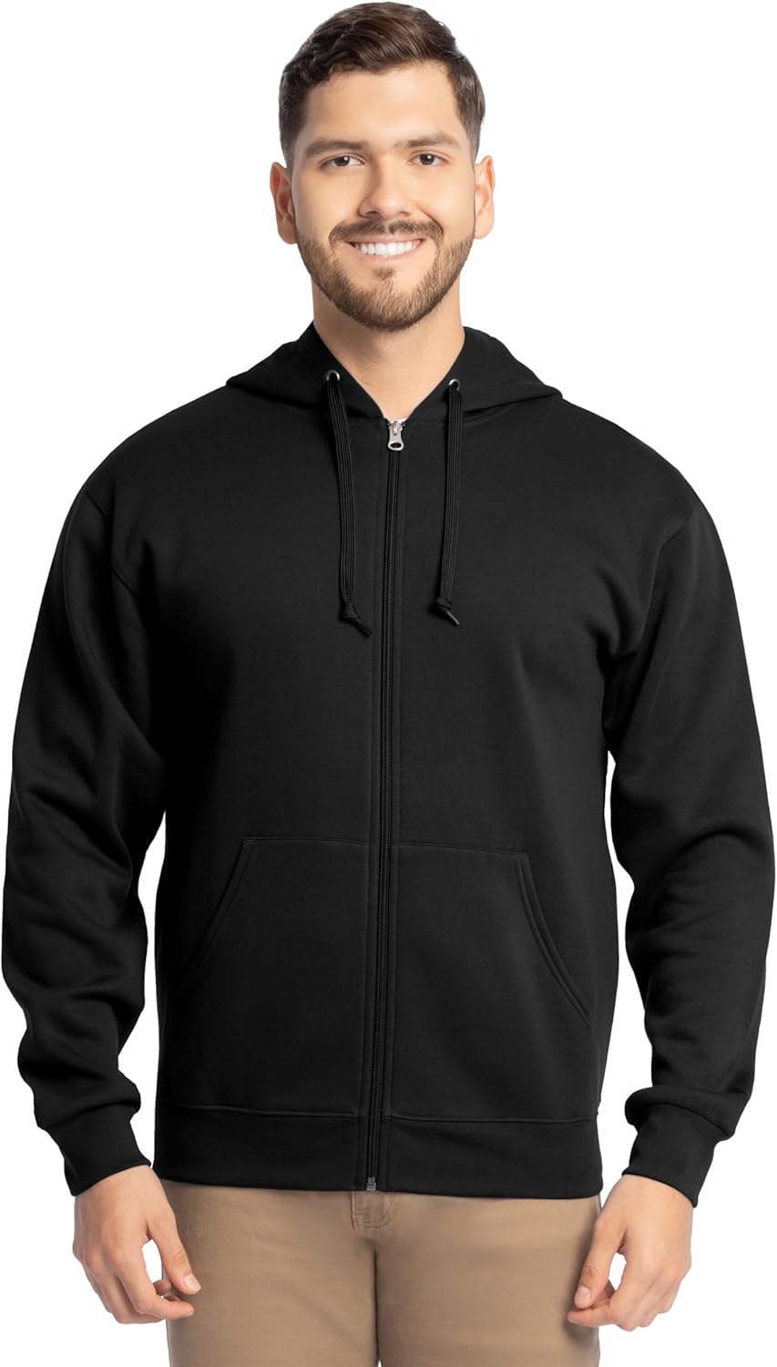 Fruit of the Loom Eversoft Fleece Full Zip Hoodie Sweatshirt