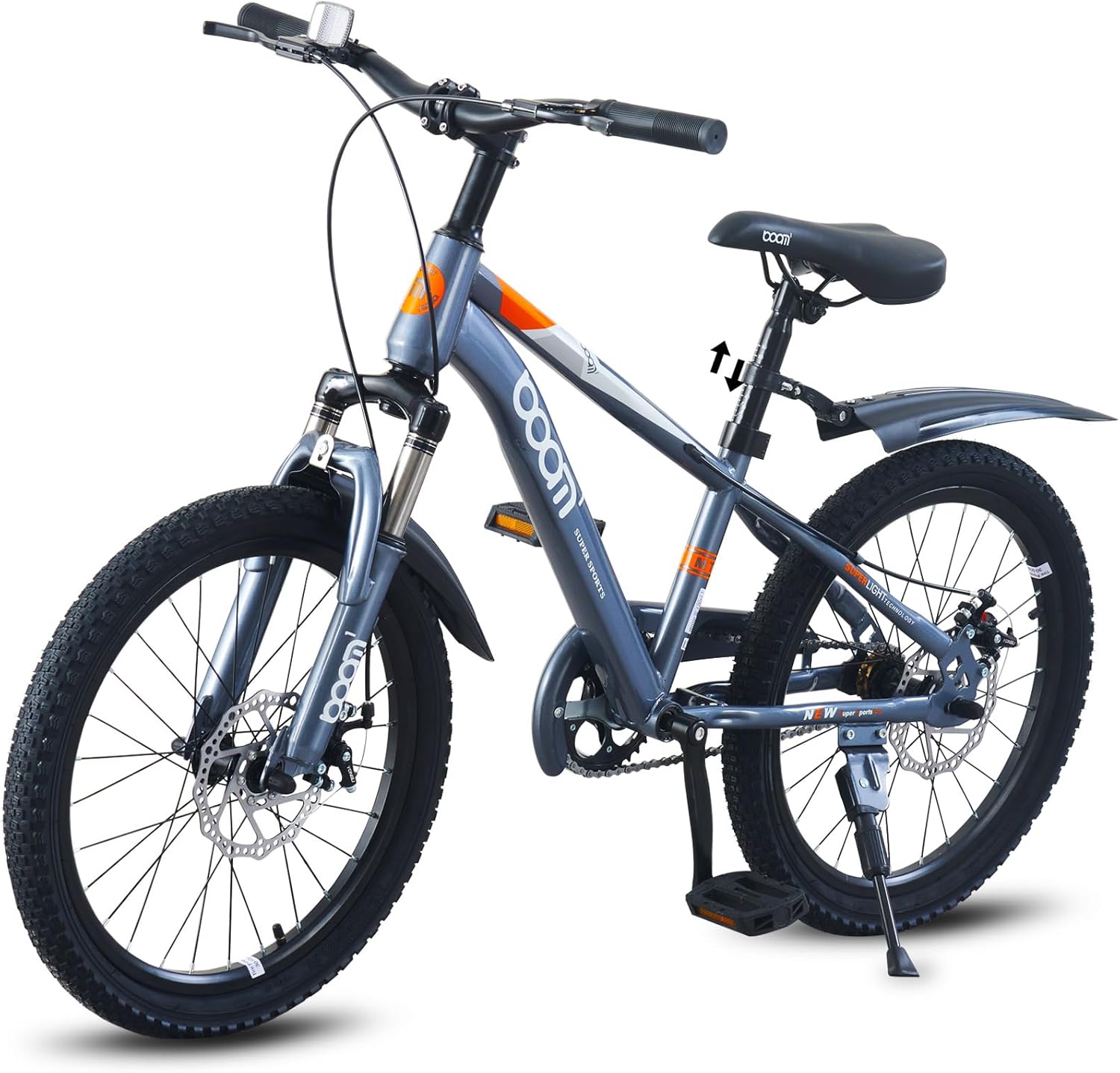 18 20 22Inch Mountain Kid Bike, Children Bicycle for 5-13 Years Boys & Girls, Kid bikes with Front and Rear Disc Brakes, Mudguards and Front Shock Absorber, Reflector