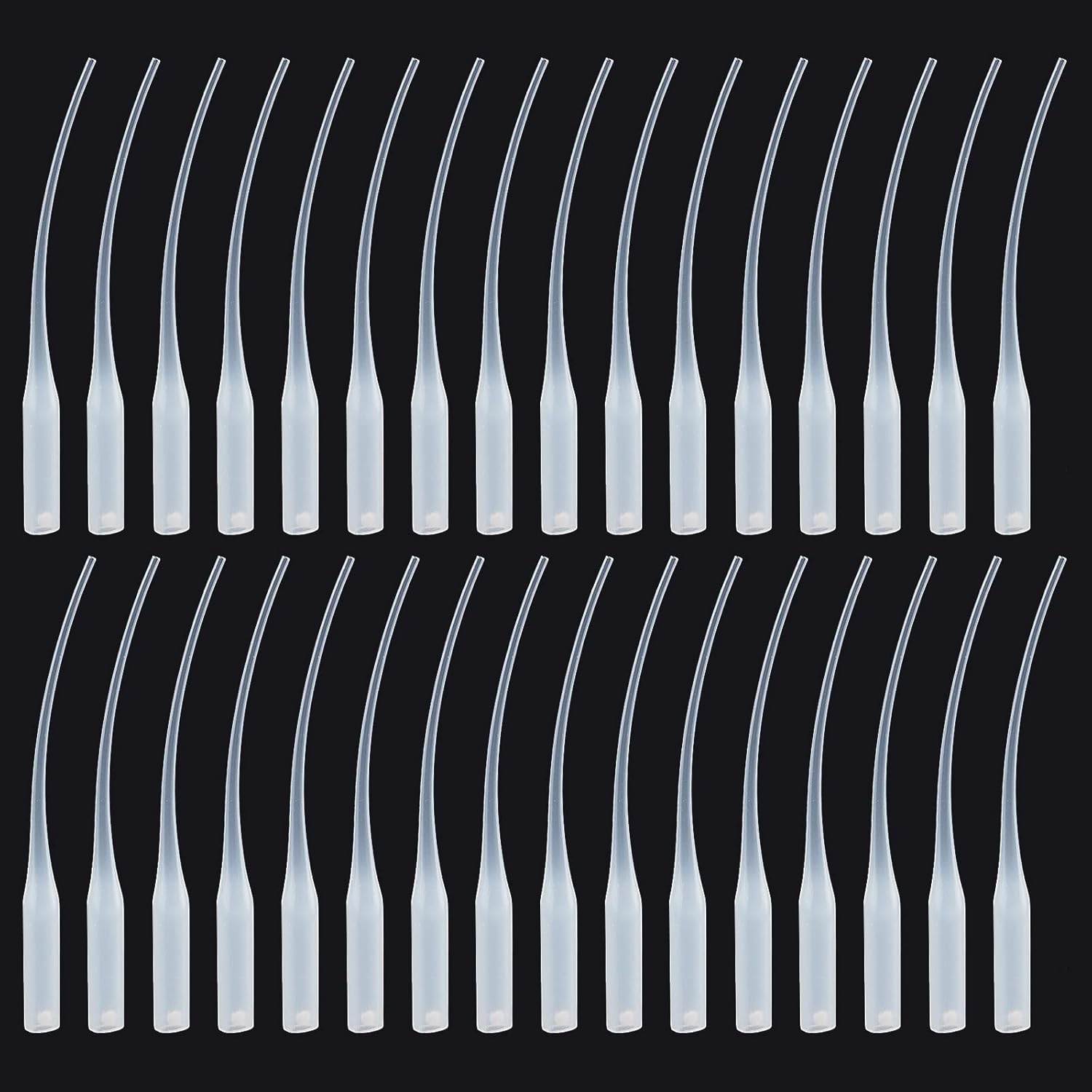 PH PandaHall Glue Tips, 100pcs Plastic Glue Micro-Tips Glue Extender White Precision Applicator for Bottle Model Boats Guitar Fret Slots Hobby Projects Dispensing DIY Crafts