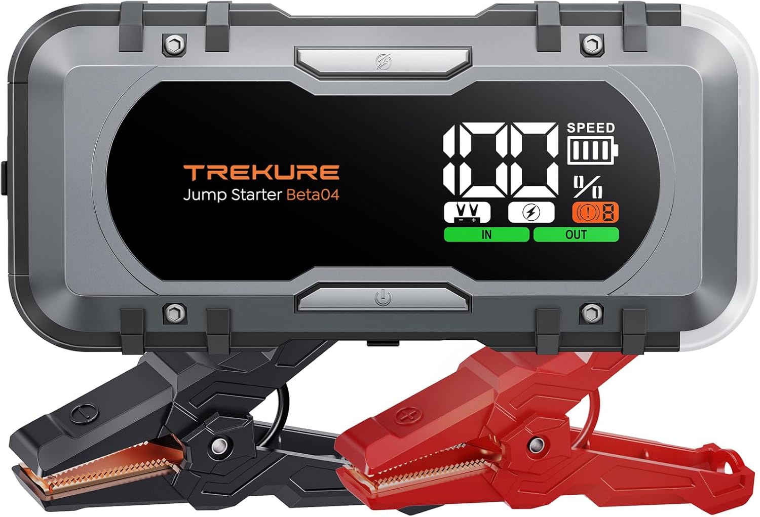 8-in-1 Car Jump Starter 6000A 65W Charging Jump Starter Battery Pack (All Gas/10L Diesel) Jump Box Car Battery Jumper Starter Portable with Extended Jumper Cables