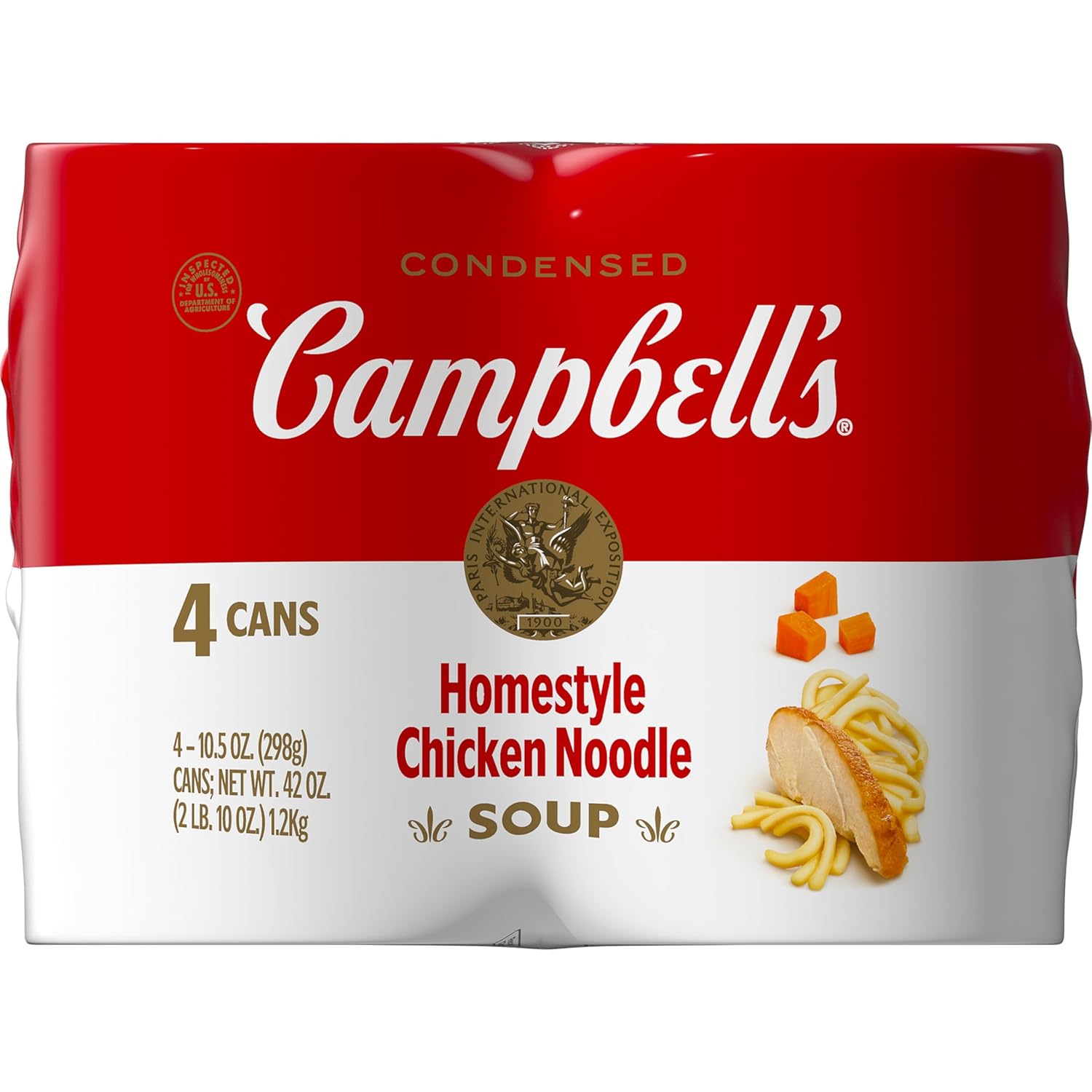 Campbell's Condensed Homestyle Chicken Noodle Soup, 10.5 Ounce Can (Pack of 4)
