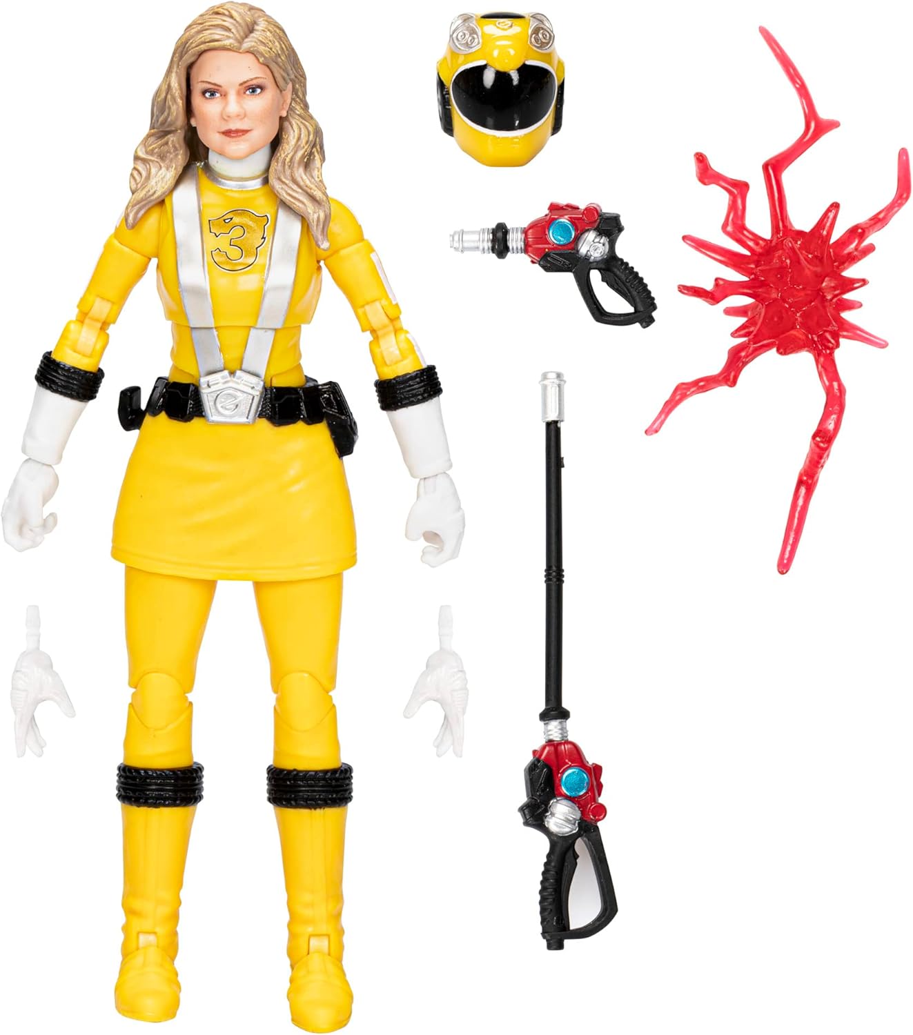 Power Rangers Lightning Collection RPM Yellow Ranger 6-Inch Premium Collectible Action Figure Toy with Accessories, Kids Ages 4 and Up