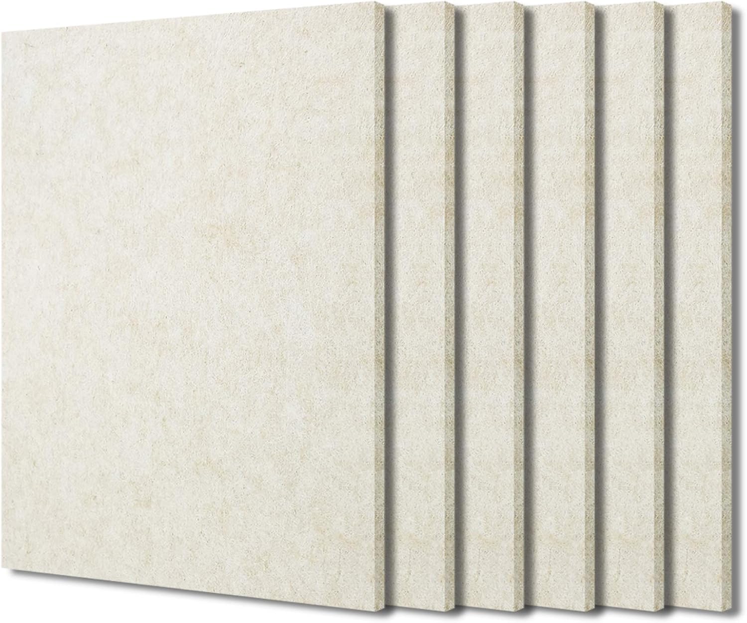 BXI Sound Absorber - 400 X 300 X 9mm 6 Pcs High Density Acoustic Absorption Panel, Sound Absorbing Panels Reduce Echo Reverb, Tackable Acoustical Felt Tiles for Ceiling and Wall Decoration