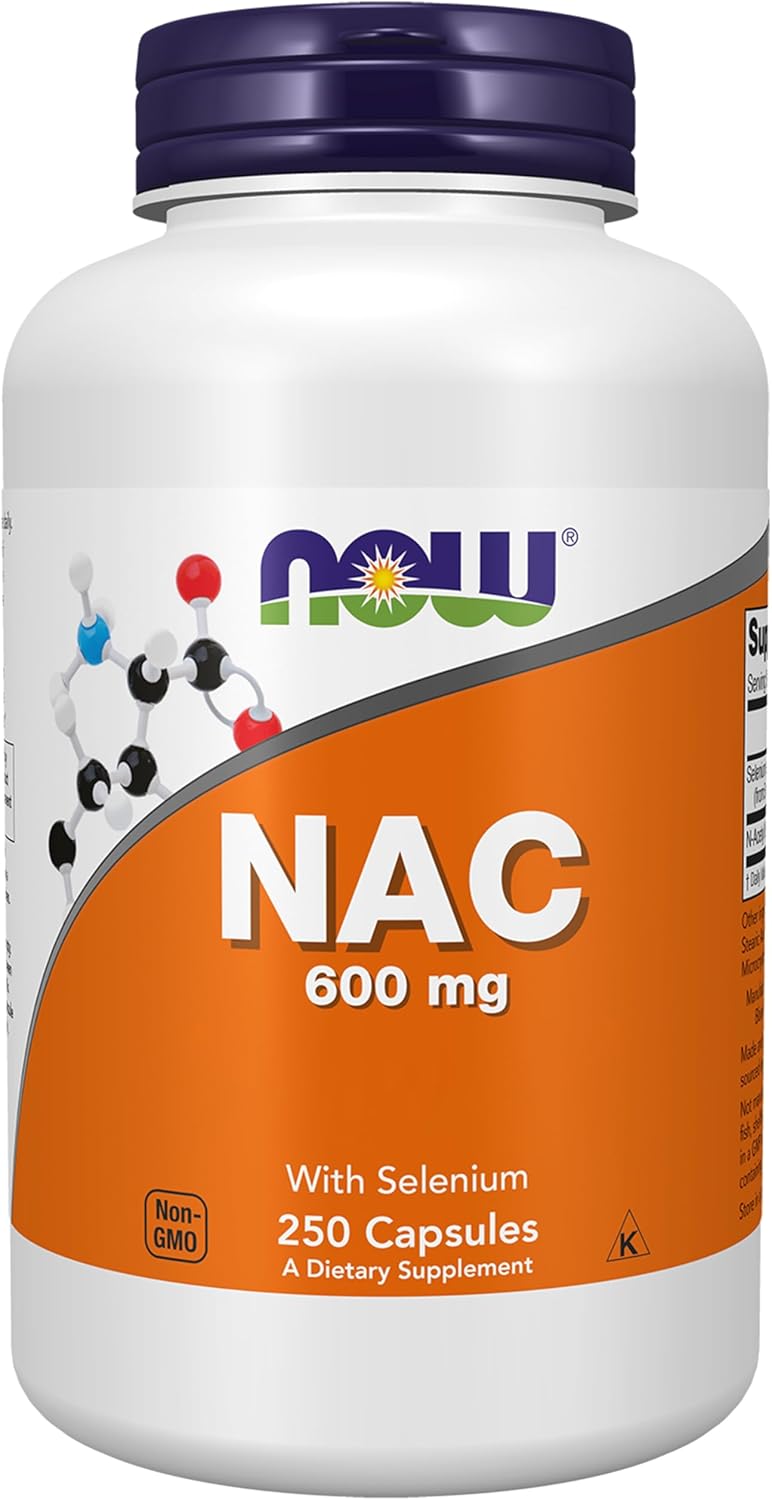Now Foods, NAC (N-Acetyl Cysteine), 600mg Depot, Food Supplement, 250 Capsules, Laboratory Tested, Soy Free, Gluten Free, Non GMO
