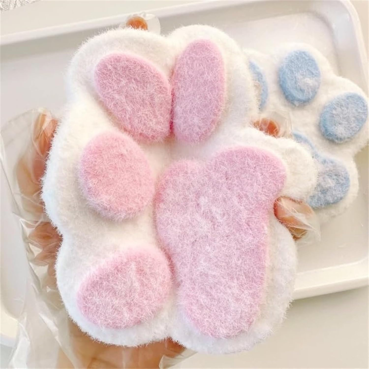 Taba Squishy, Big Cat Paw Squishy Toys, Super Soft Cat Paw Squeeze Toys for Stress Relief, Kawaii Furry Cat Paw Stress Toys Fidget Toys Gifts for Anxiety & Relaxation for Cat Lovers, Kids, Adults (A)