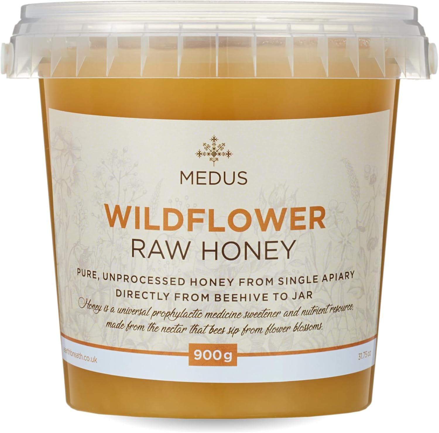 Earthbreath Wildflower Raw Honey 900g – 100% Raw & Natural – Sustainably Harvested – Rich in Natural Goodness – No Artificial Additives