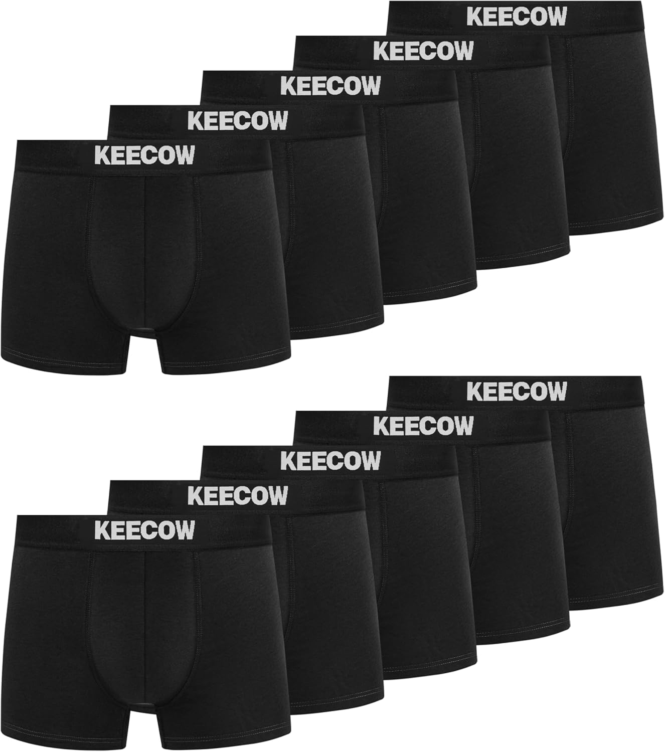 Mens Boxers Shorts 10 Pack, No Itchy Labels Cotton Comfortable Underwear Trunks Underpants(S-4XL)