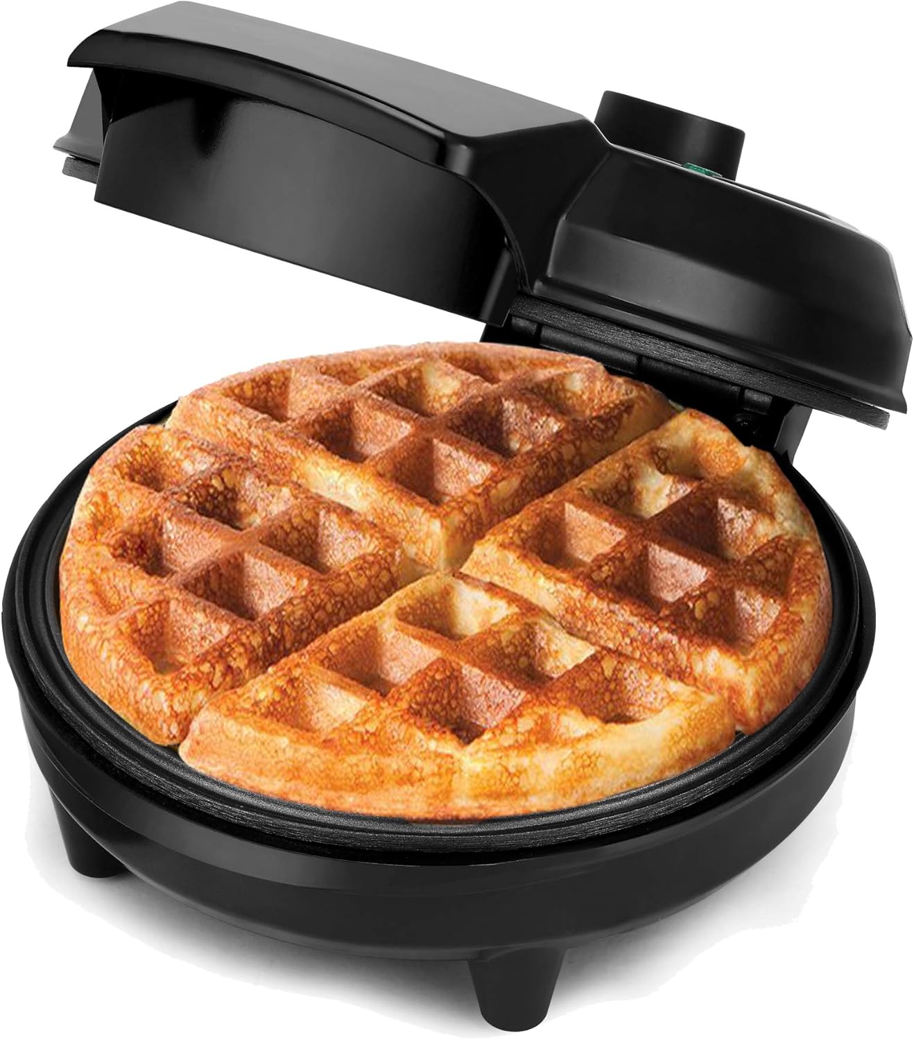 NETTA Waffle Maker Iron Machine - Deep Fill Non-Stick Coating Cooking Plates, Adjustable Temperature Control, Belgian American Round Waffle Iron - 700W