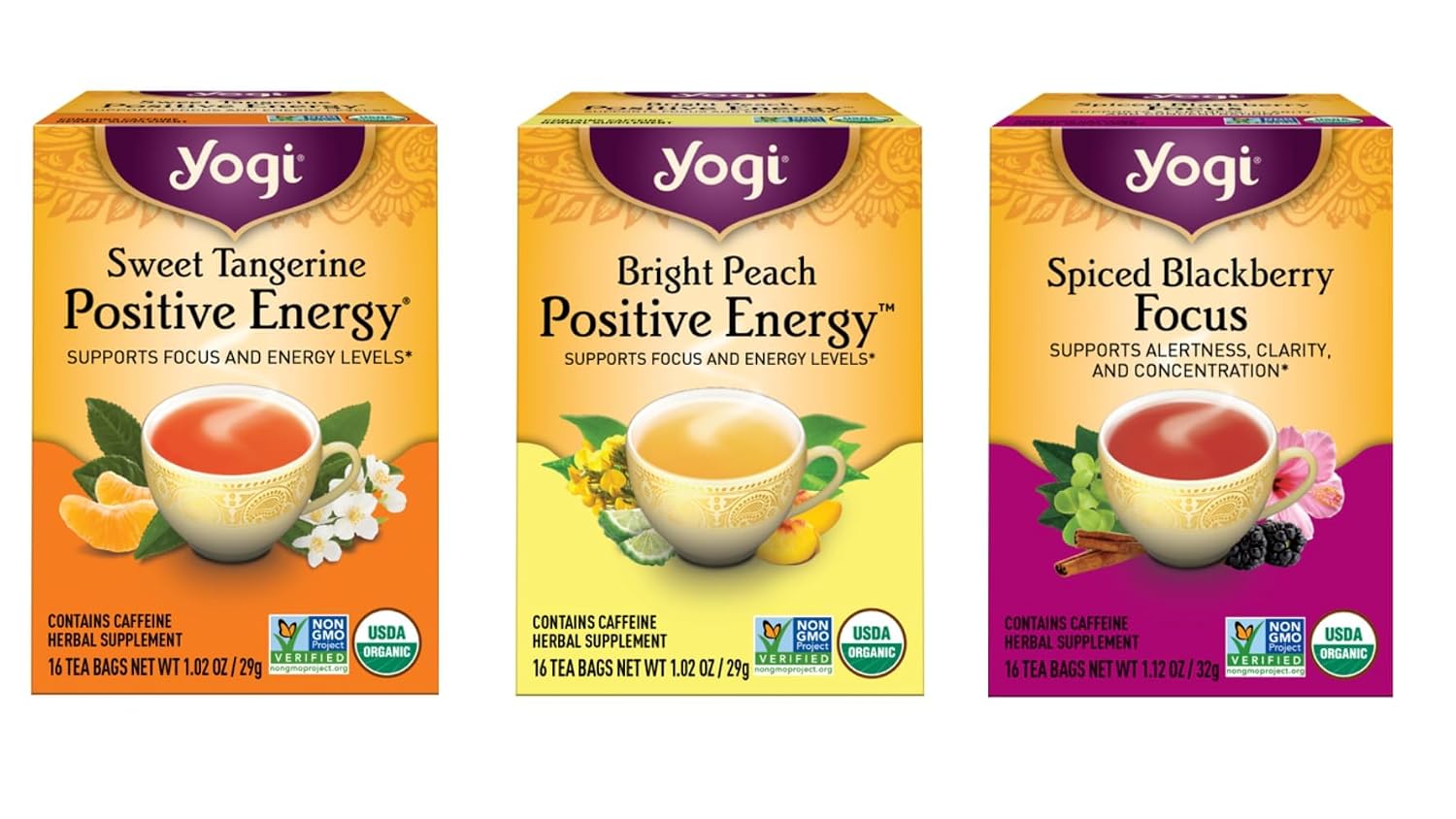 Yogi Morning Energy Variety Pack, 48 Tea Bags (3 Pack)