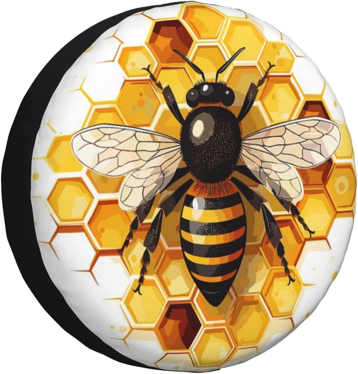 Bee Spare Tire Cover Bald Eagle American Flag Tire Covers Weatherproof Wheel Protector Universal Fit for Camper Trailer Rv SUV Truck 14 Inch