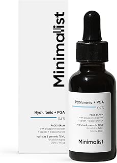 Minimalist 2% Hyaluronic Acid Serum for Face for Intense Hydration, Glow & Lesser Fine Lines | Helps with Skin Dryness & Elasticity | For Women & Men | For all Skin Types | 1 Fl Oz / 30 ml