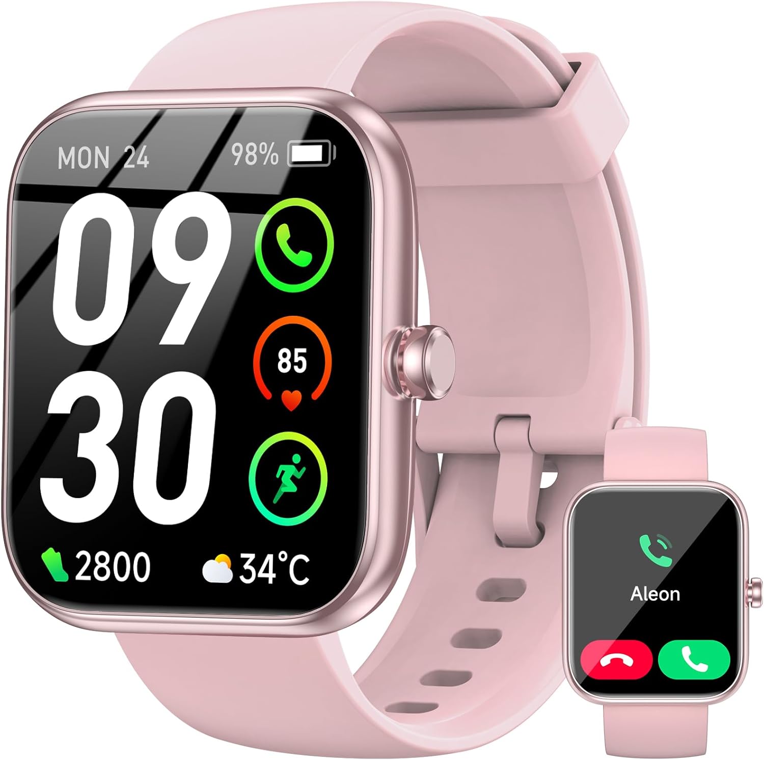 1.83" HD Smart Watch with Alexa Built-in‌, Fitness Tracker Compatible with iOS/Android Pink
